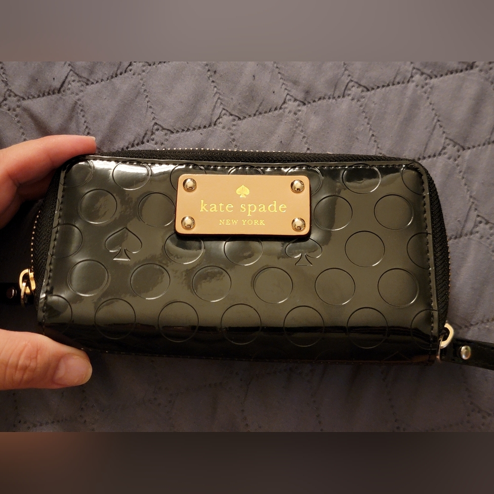 Kate Spade Black Embossed Wallet